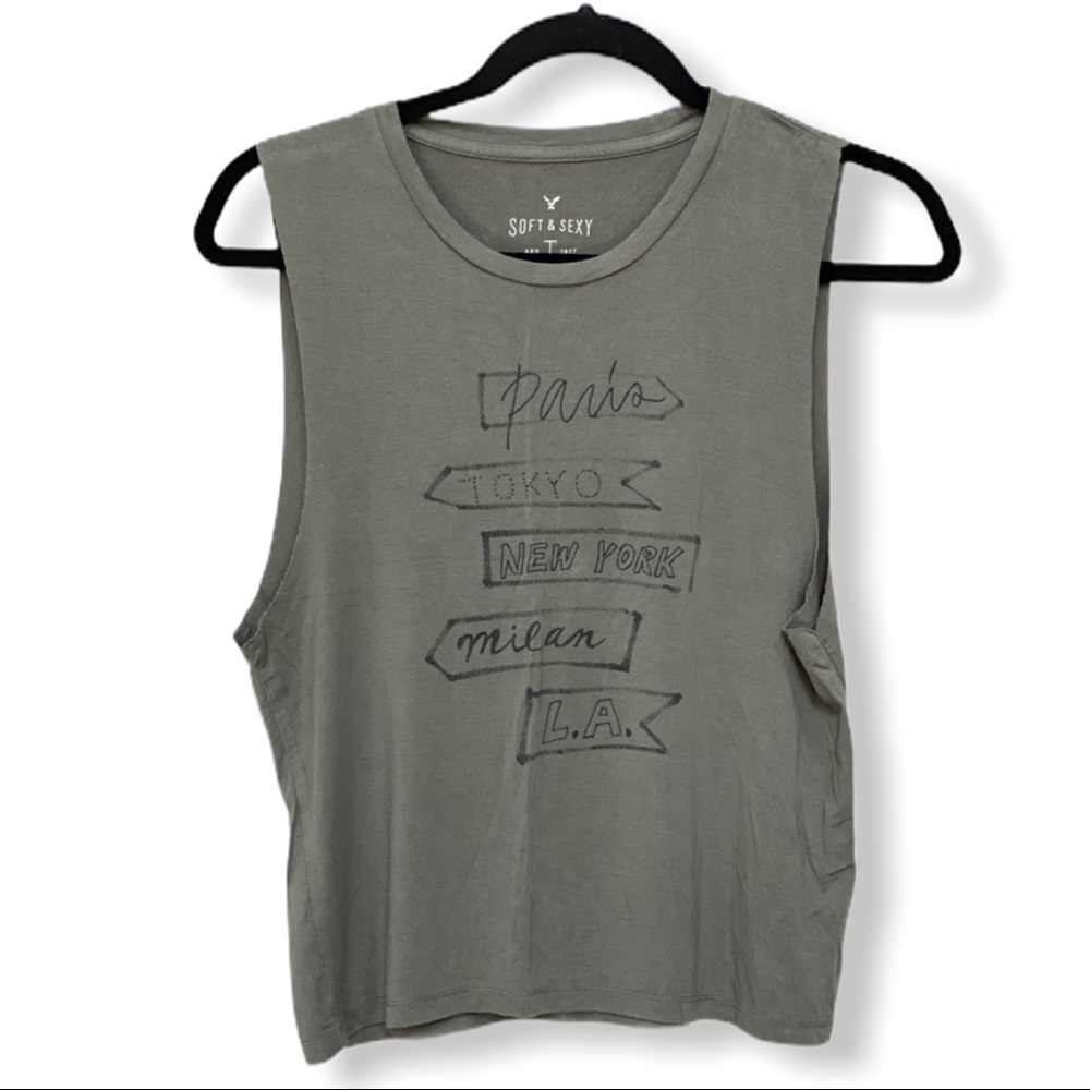 American Eagle Outfitters Olive Green Tank - XS